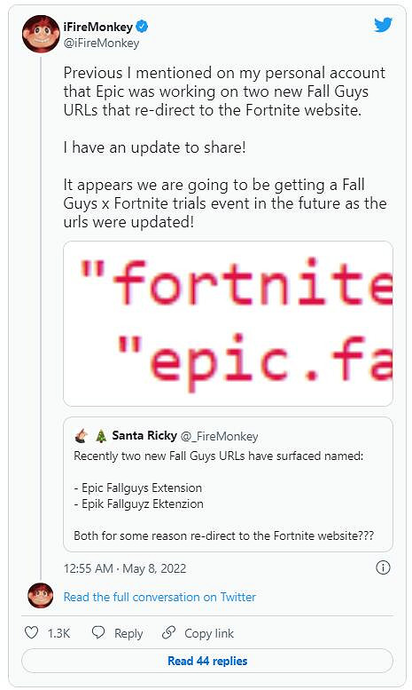 爆料人稱《糖豆人》或與《堡壘之夜》開啟連動活動！