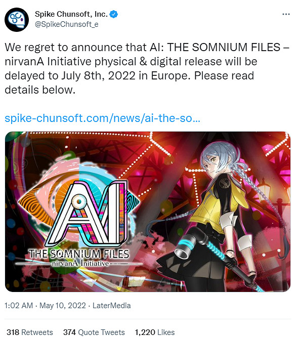 推理ADV《AI夢境檔案:涅槃計劃》歐版延期至7月8日 推理ADV《AI夢境檔案:涅槃計劃》歐版延期至7月8日