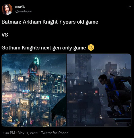 品質過低!《高譚騎士》和《蝙蝠俠阿卡姆》畫面對比 品質過低!《高譚騎士》和《蝙蝠俠阿卡姆》畫面對比