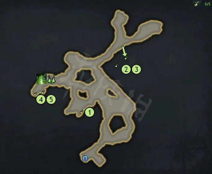 《失落的方舟》吉耶納海東北部摩可可種子有哪些？吉耶納海東北部摩可可種子地圖