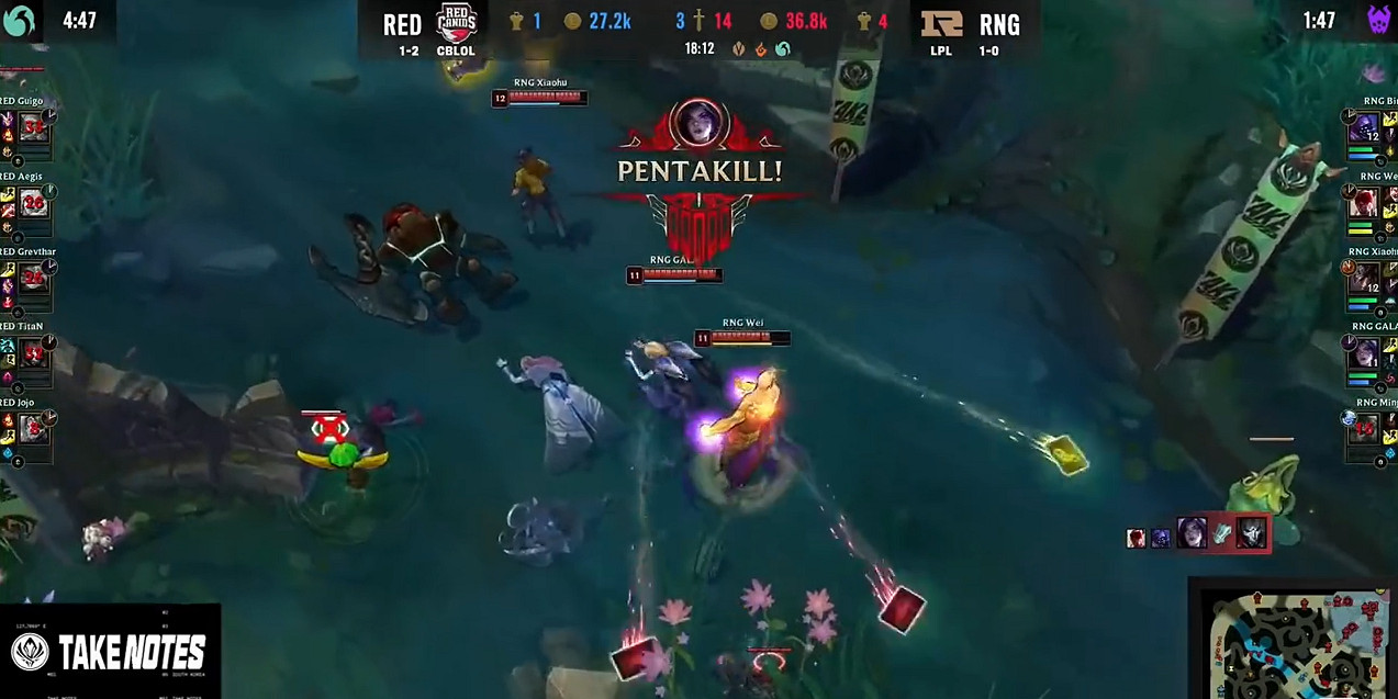 GALA再奪五殺！《LOL》MSI小組賽RNG戰勝RED！