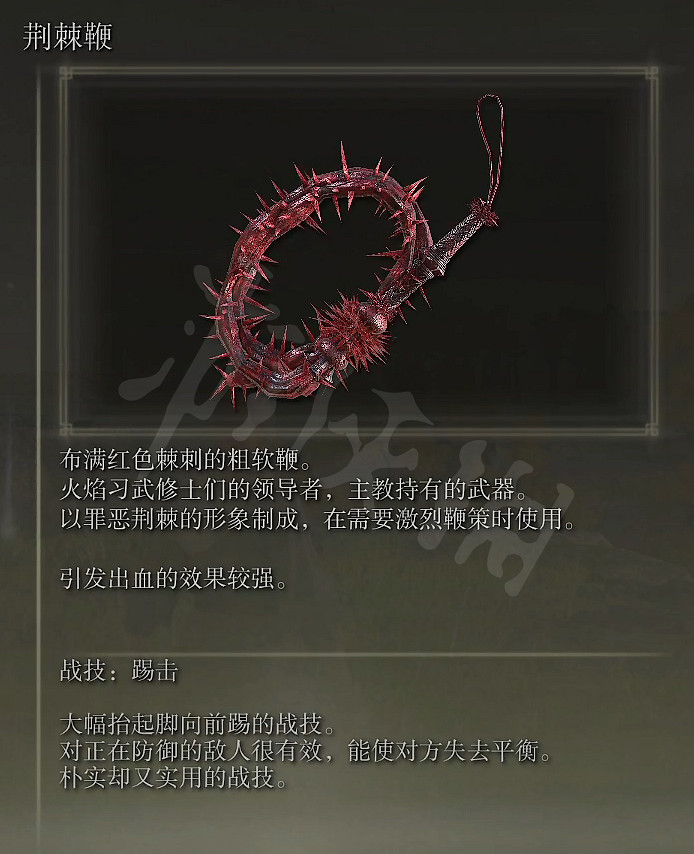 《艾爾登法環》荊棘鞭屬性怎麽樣?荊棘鞭屬性介紹 《艾爾登法環》荊棘鞭屬性怎麽樣?荊棘鞭屬性介紹