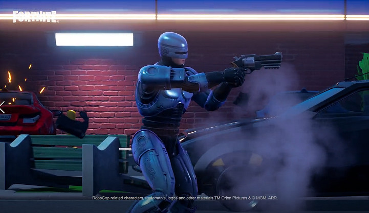 熱血沸騰!《堡壘之夜》連動經典科幻電影《機械戰警》