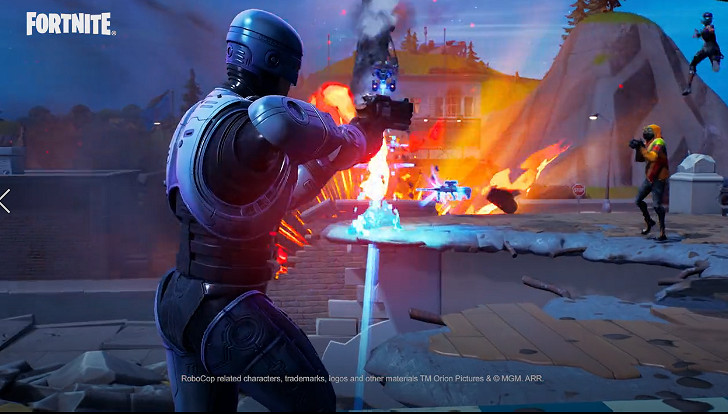 熱血沸騰!《堡壘之夜》連動經典科幻電影《機械戰警》