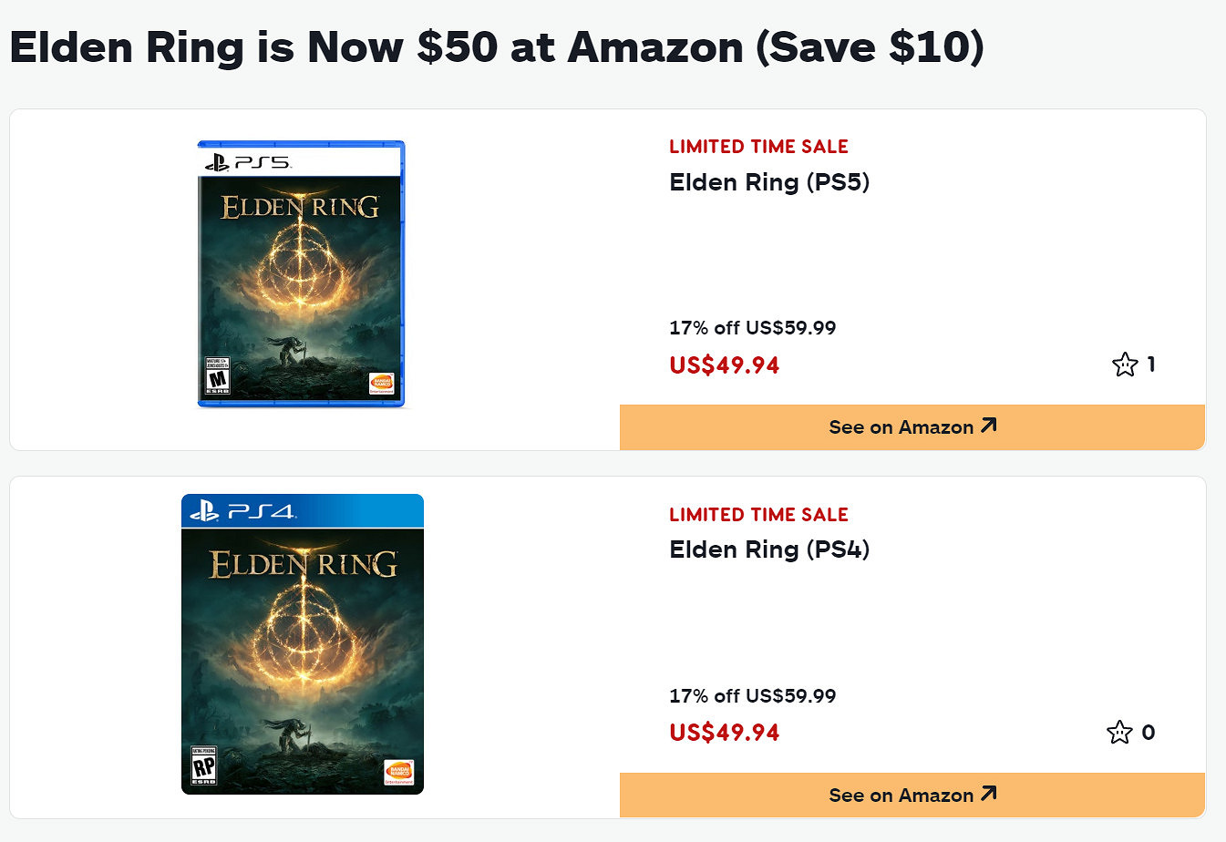 國外零售商開始降價促銷《艾爾登法環》 國外零售商開始降價促銷《艾爾登法環》