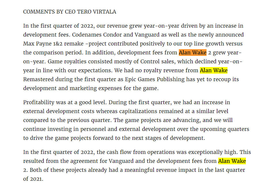 銷量慘淡 《心靈殺手：復刻版》沒有給Remedy帶來任何收入