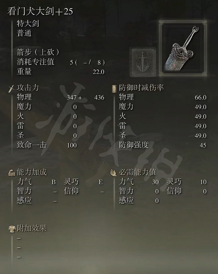 《艾爾登法環》看門犬大劍怎麽樣？看門犬大劍強度測評分享