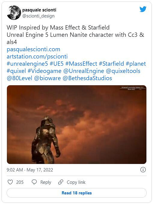 《地獄之刃2》藝術家虛幻5自製《星空之地》Demo展示