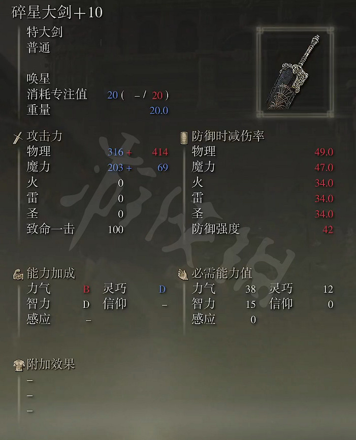 《艾爾登法環》碎星大劍厲害嗎？碎星大劍強度測評分享