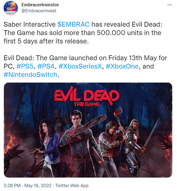 經典IP老當益壯!《鬼玩人:遊戲》僅五天售出50w份 經典IP老當益壯!《鬼玩人:遊戲》僅五天售出50w份