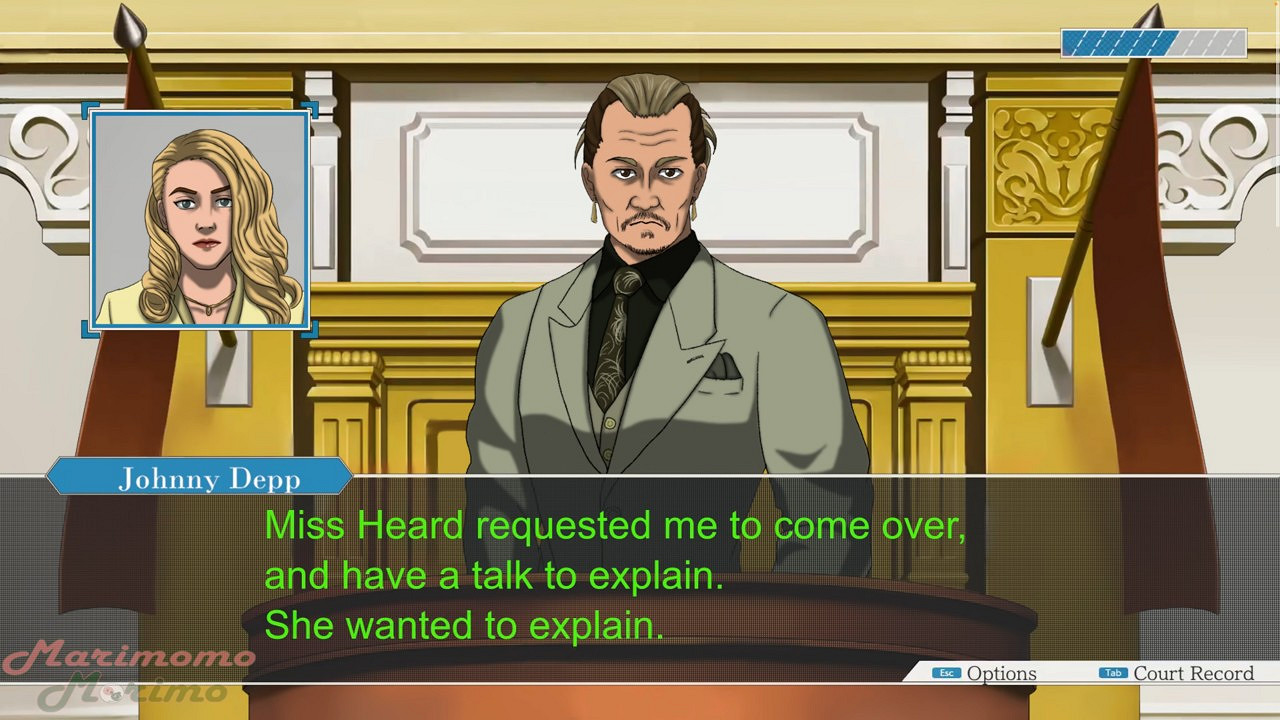 完美復刻！網友用《逆轉裁判》還原艾梅伯與德普庭審