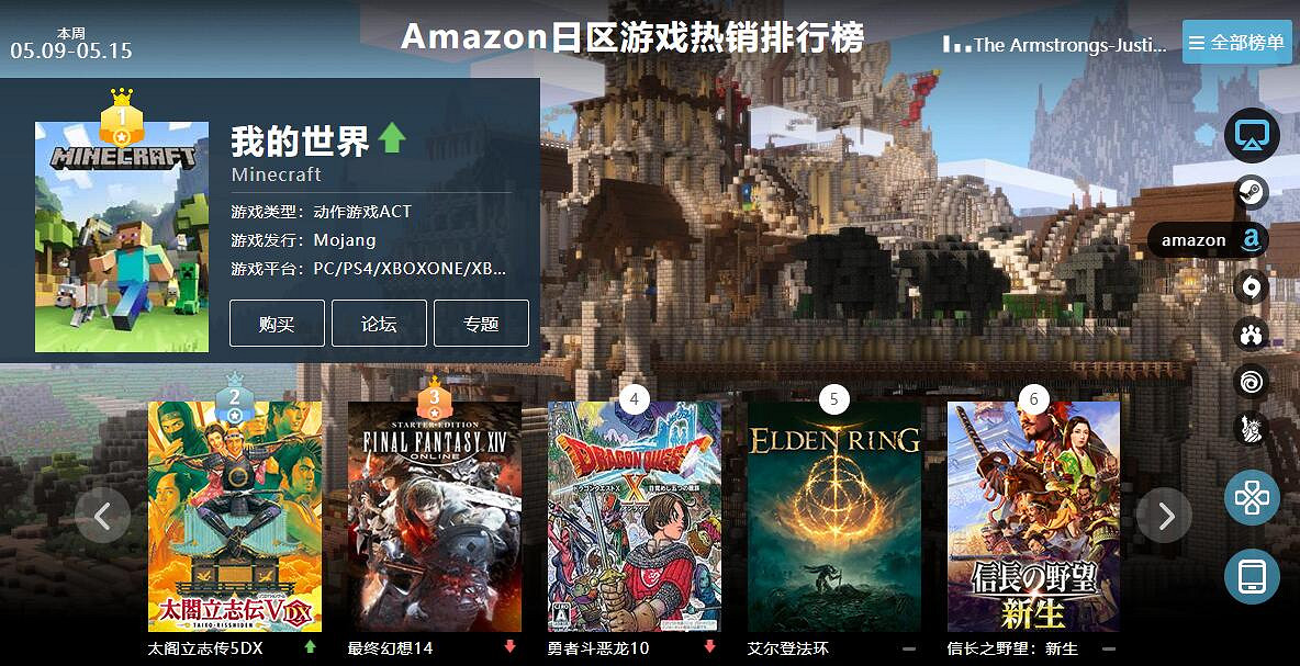 05.09-05.15全球遊戲銷量榜：總體穩定 《群星》發力