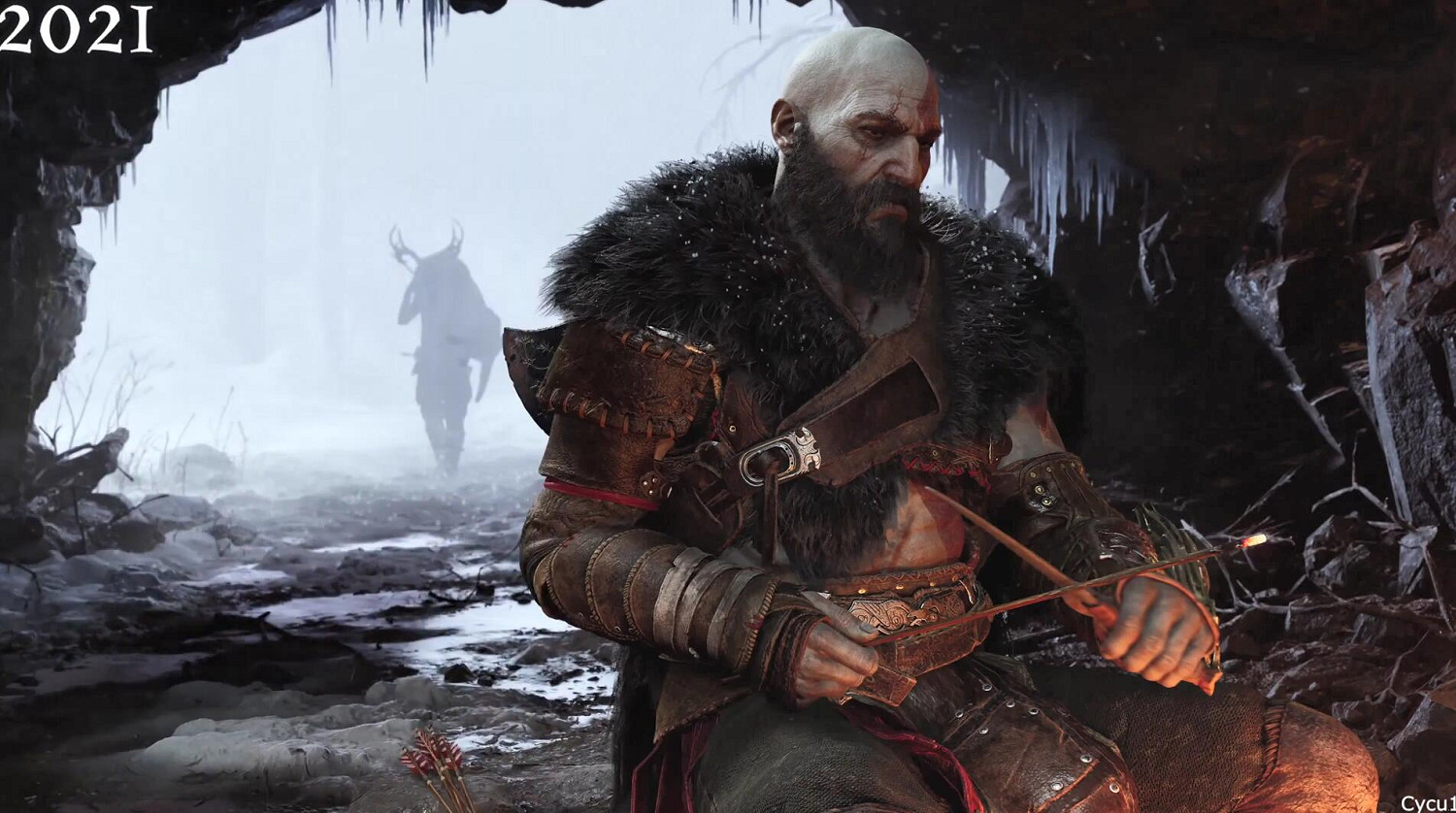 《戰神5》2022與2021音畫效果對比 阿特柔斯換演員了?