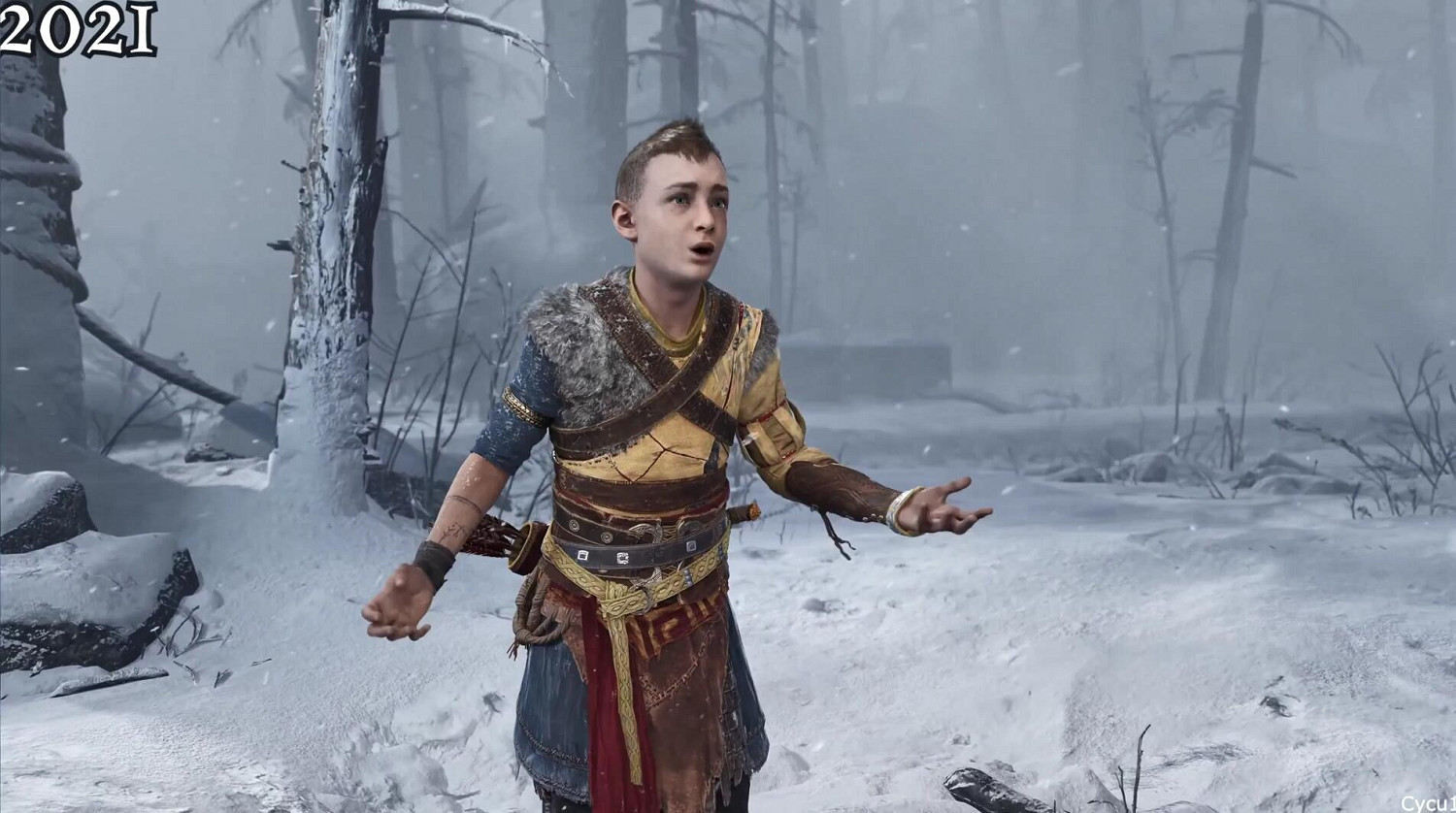 《戰神5》2022與2021音畫效果對比 阿特柔斯換演員了?