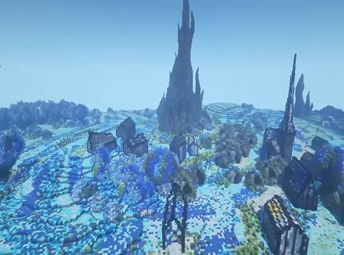 玩家在《當個創世神麥塊》中還原梵高名畫“星月夜”! 玩家在《當個創世神麥塊》中還原梵高名畫“星月夜”!