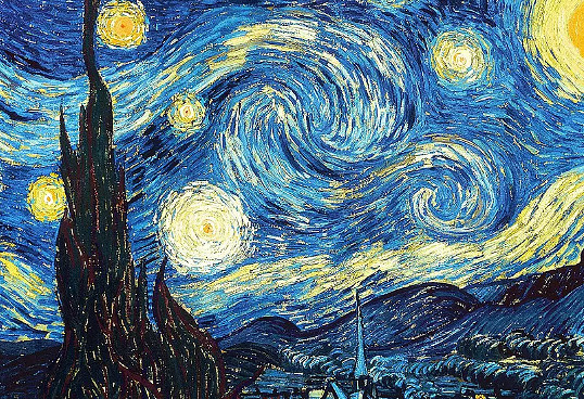 玩家在《當個創世神麥塊》中還原梵高名畫“星月夜”! 玩家在《當個創世神麥塊》中還原梵高名畫“星月夜”!