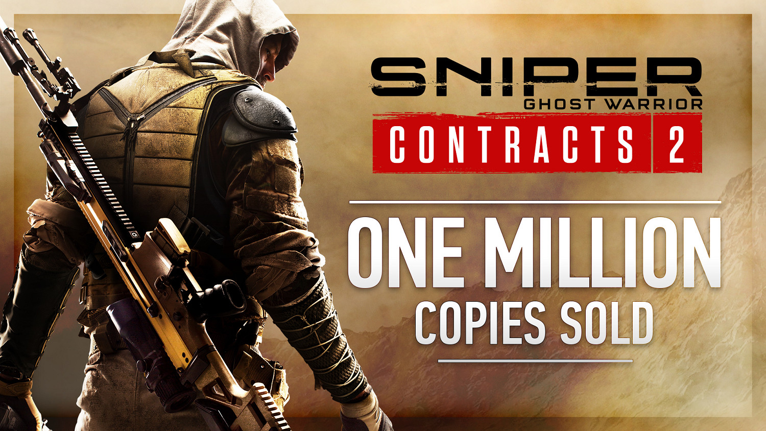 《狙擊手:幽靈戰士契約2》全球銷量突破100萬份! 《狙擊手:幽靈戰士契約2》全球銷量突破100萬份!
