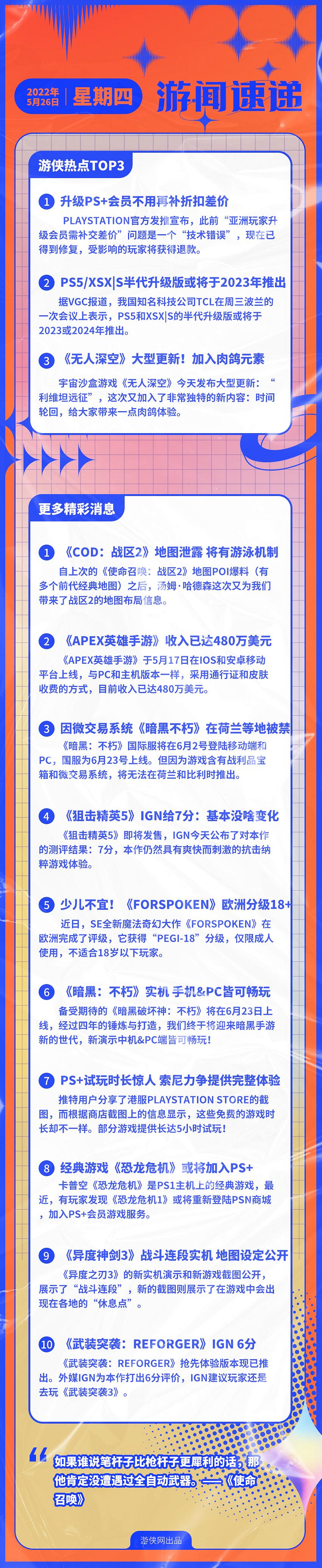 早報:《暗黑:不朽》實機 升級PS+會員不用補差價