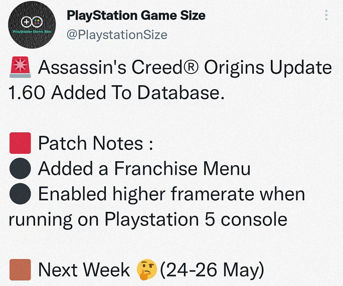 《刺客教條:起源》60幀更新檔或延期至6月7日 同步 Xbox Game Pass (XGP) 《刺客教條:起源》60幀更新檔或延期至6月7日 同步 Xbox Game Pass (XGP)