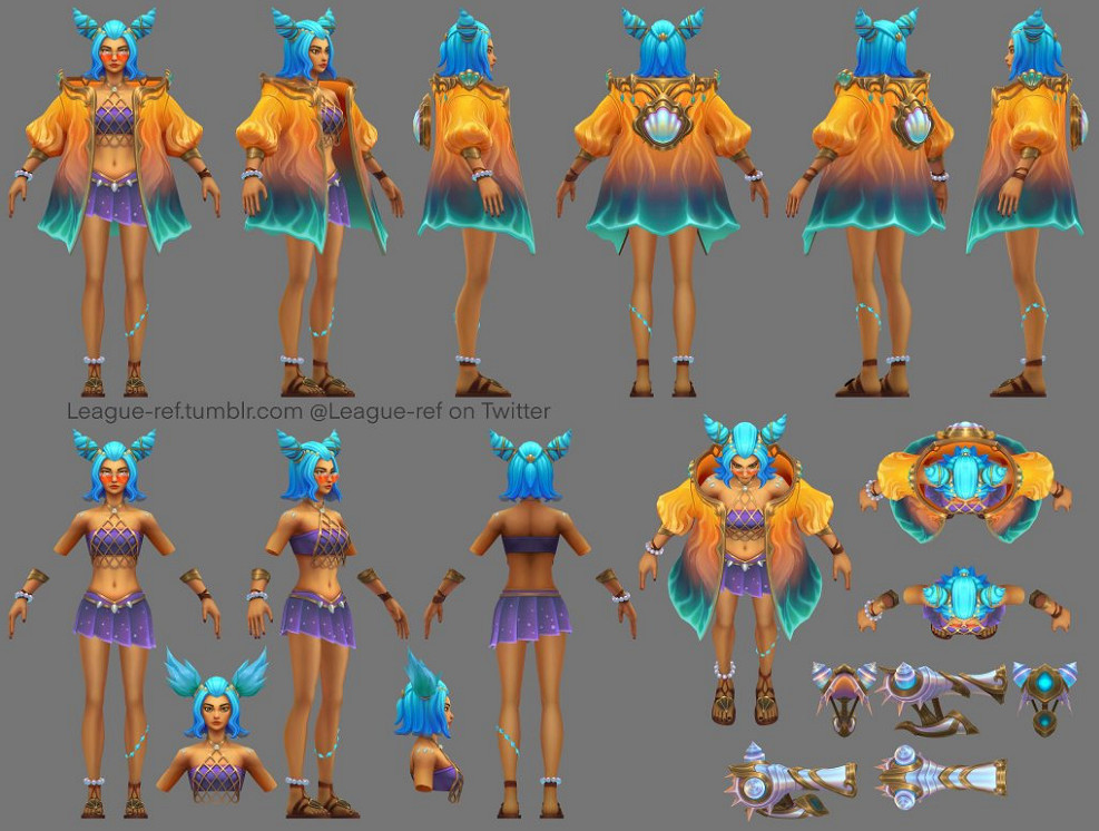 大家都穿的很清涼！《英雄聯盟》新泳裝皮膚建模展示