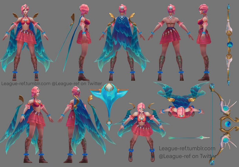 大家都穿的很清涼！《英雄聯盟》新泳裝皮膚建模展示