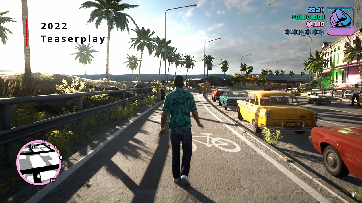 大神自製《GTA罪惡都市》虛幻5版 喊話教R星做遊戲 大神自製《GTA罪惡都市》虛幻5版 喊話教R星做遊戲