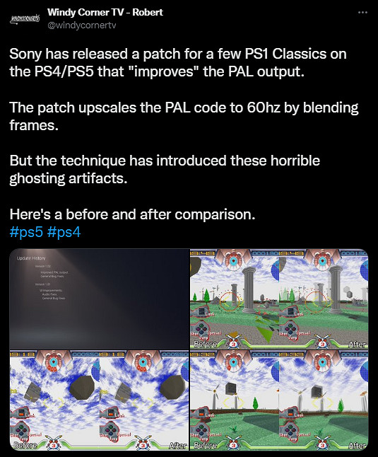 壞的全學了！玩家發現索尼偷懶取巧修補PAL格式問題