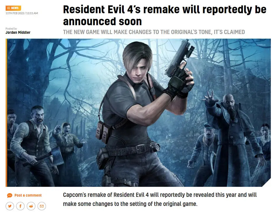 傳聞《生化4重製版》將於索尼State Of Play直播亮相