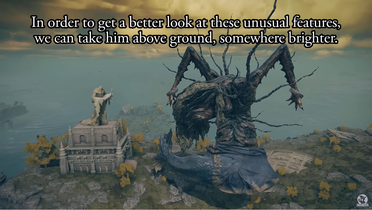 《艾爾登法環》葛德文屍體全貌！曾經的半神竟淪落至此