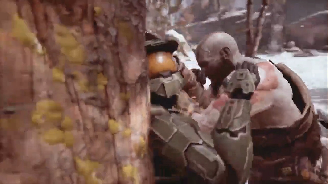 真“關公戰秦瓊”!《戰神4》士官長MOD展示公開 真“關公戰秦瓊”!《戰神4》士官長MOD展示公開