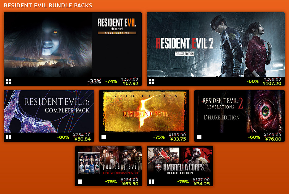 超多大作最低2折！《惡靈古堡》系列Steam特賣開啟！