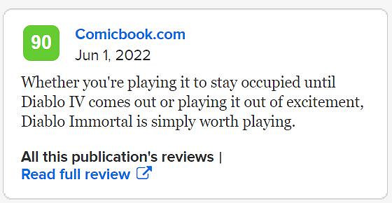 完美無缺 幾乎無敵!《暗黑破壞神:永生不朽》首批評分 完美無缺 幾乎無敵!《暗黑破壞神:永生不朽》首批評分