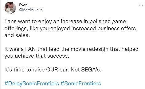 《索尼克邊境》實機表現糟糕 粉絲們呼籲將遊戲延期 《索尼克邊境》實機表現糟糕 粉絲們呼籲將遊戲延期