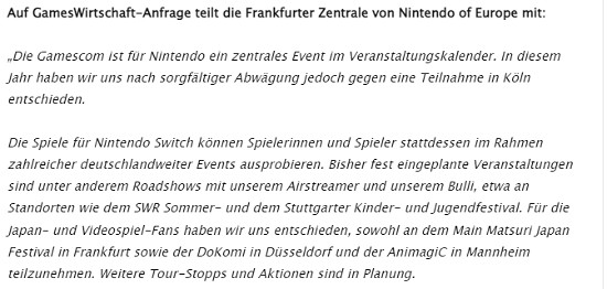 創辦獨屬線上展會?任天堂官宣缺席2022年科隆遊戲展 創辦獨屬線上展會?任天堂官宣缺席2022年科隆遊戲展
