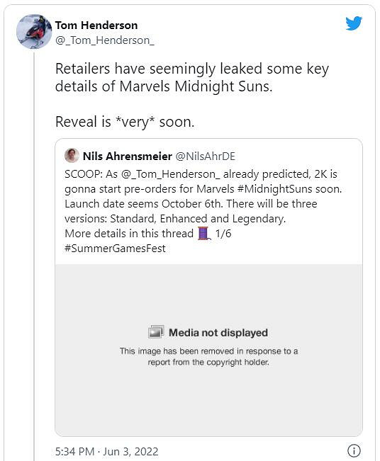知名爆料人士稱《漫威暗夜之子》“很快”會有新消息