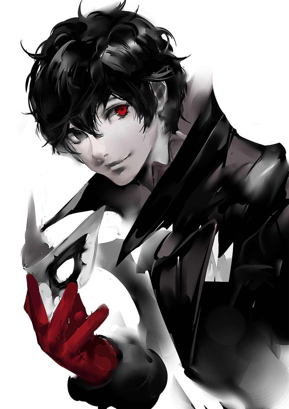 P5依舊天下第一?《女神異聞錄5》主角組黑白立繪鑒賞 P5依舊天下第一?《女神異聞錄5》主角組黑白立繪鑒賞