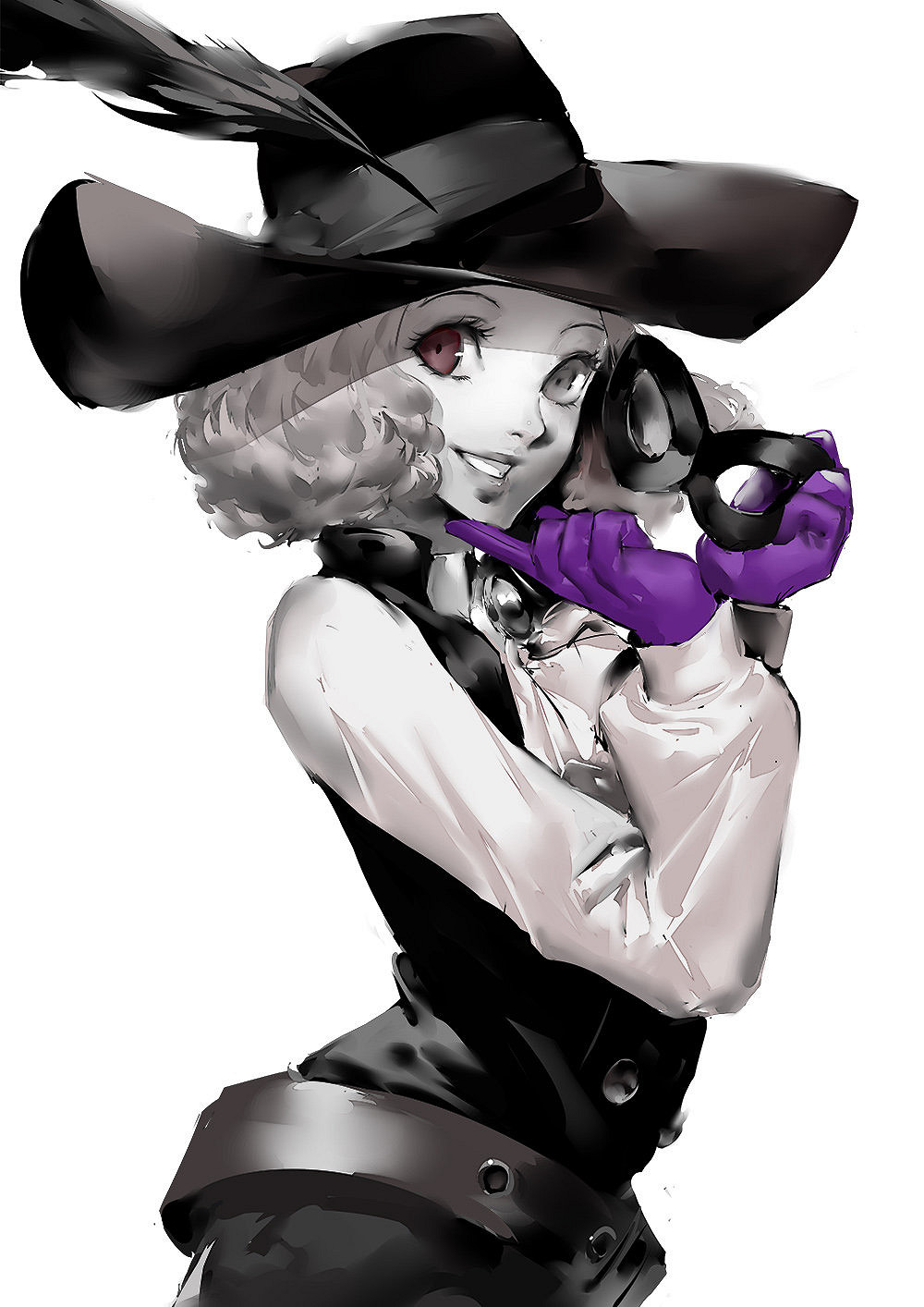 P5依舊天下第一?《女神異聞錄5》主角組黑白立繪鑒賞 P5依舊天下第一?《女神異聞錄5》主角組黑白立繪鑒賞