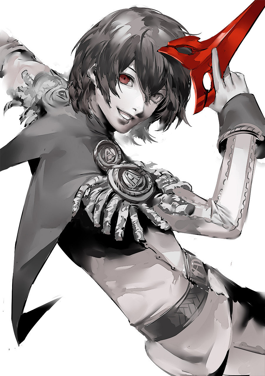 P5依舊天下第一?《女神異聞錄5》主角組黑白立繪鑒賞 P5依舊天下第一?《女神異聞錄5》主角組黑白立繪鑒賞