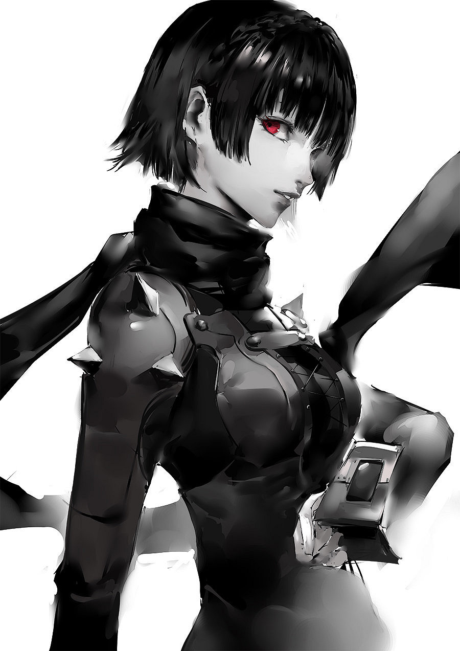 P5依舊天下第一?《女神異聞錄5》主角組黑白立繪鑒賞 P5依舊天下第一?《女神異聞錄5》主角組黑白立繪鑒賞