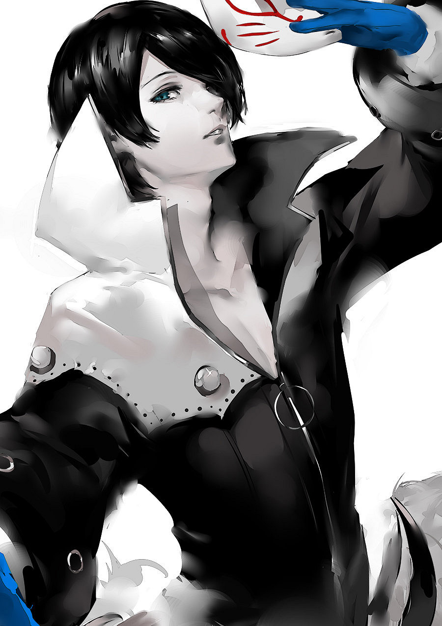 P5依舊天下第一?《女神異聞錄5》主角組黑白立繪鑒賞 P5依舊天下第一?《女神異聞錄5》主角組黑白立繪鑒賞