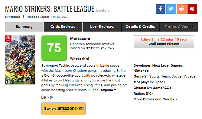 《馬裡奧激戰前鋒》評分解禁：IGN8分，M站均分75！