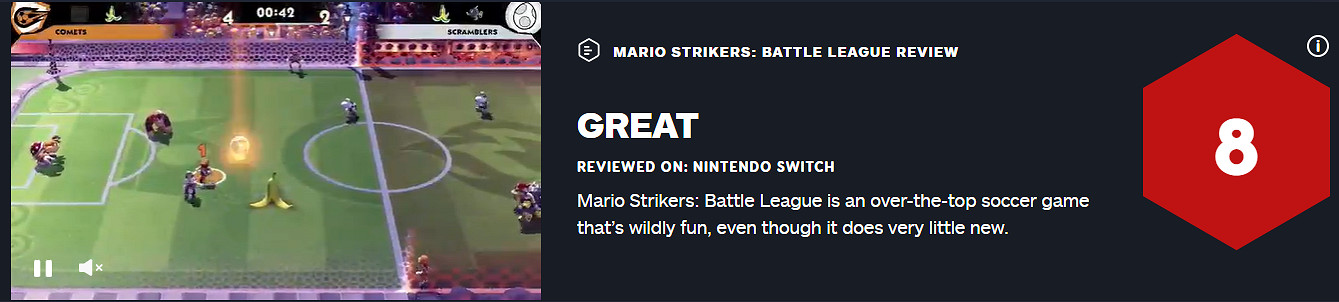 《馬裡奧激戰前鋒》評分解禁：IGN8分，M站均分75！