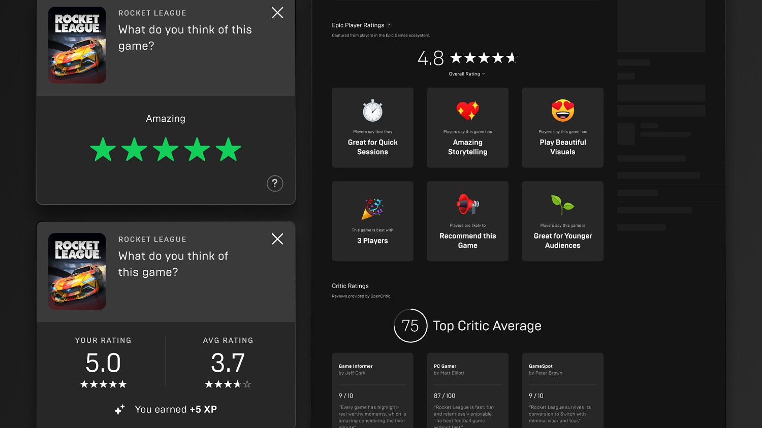 Epic平台"玩家測評"功能已上線！《FF7RE》4.9星好評
