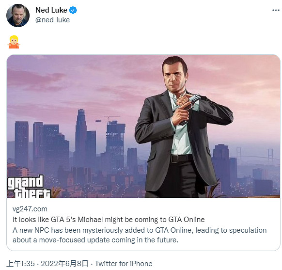 三男一狗再團聚？《GTA OL》麥克演員暗示電影廠DLC