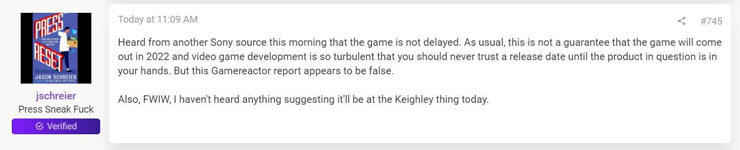 爆料大神再次透露:《戰神5》目前沒有推遲到2023年! 爆料大神再次透露:《戰神5》目前沒有推遲到2023年!