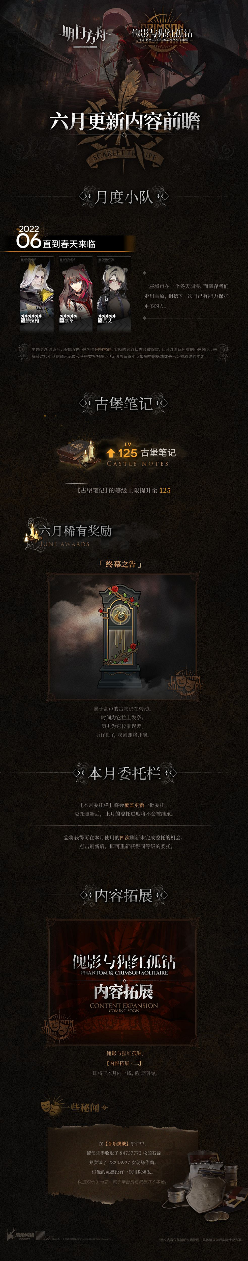 《明日方舟》六月更新內容前瞻 傀影與猩紅孤鑽更新預告