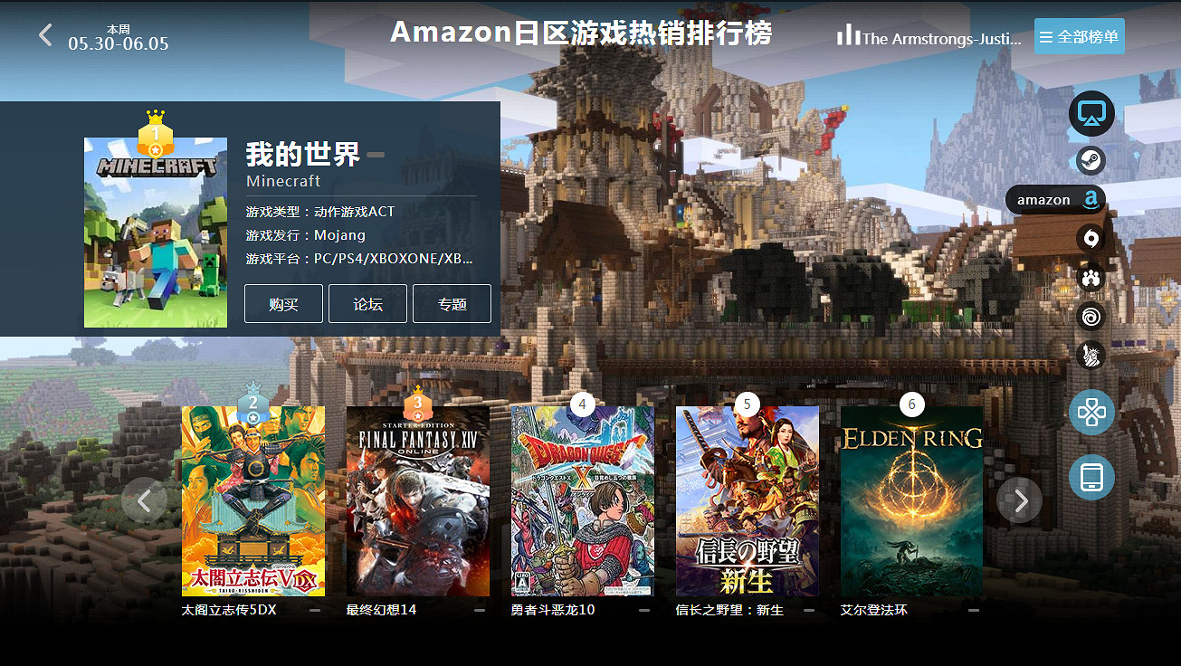 05.30-06.05全球遊戲銷量榜:《吸血鬼崛起》Steam熱銷 05.30-06.05全球遊戲銷量榜:《吸血鬼崛起》Steam熱銷