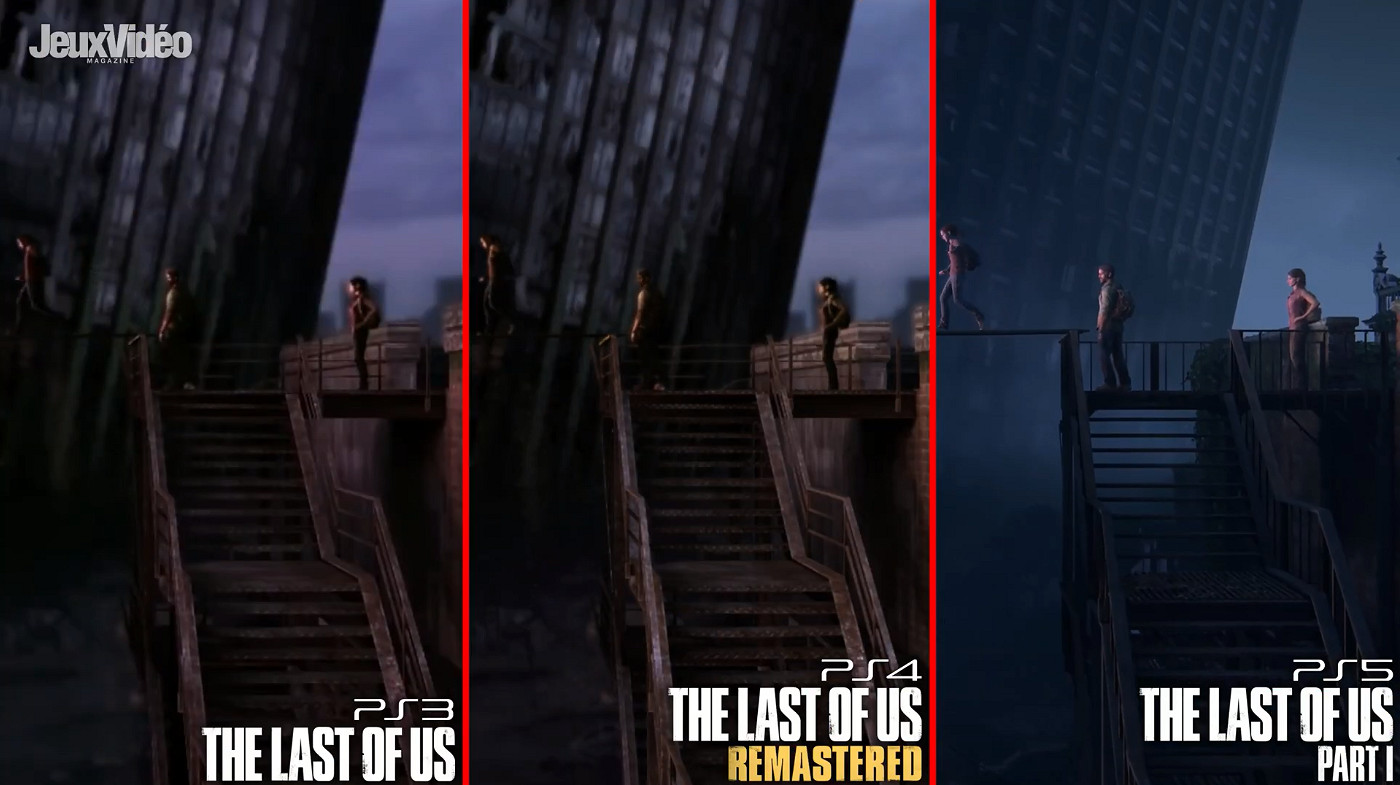 《最後生還者》PS3原版/PS4復刻版/PS5重製版畫面對比