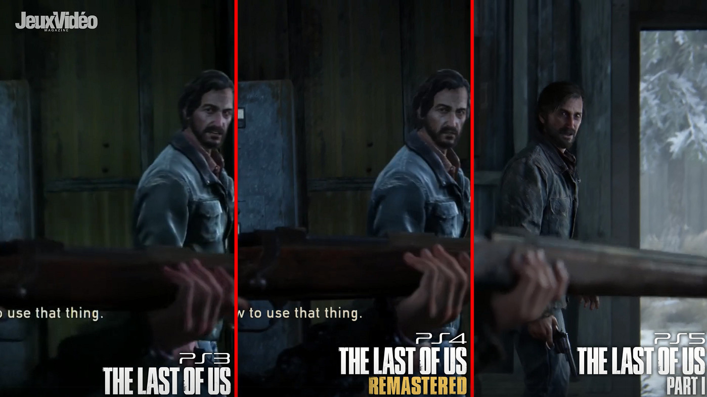 《最後生還者》PS3原版/PS4復刻版/PS5重製版畫面對比