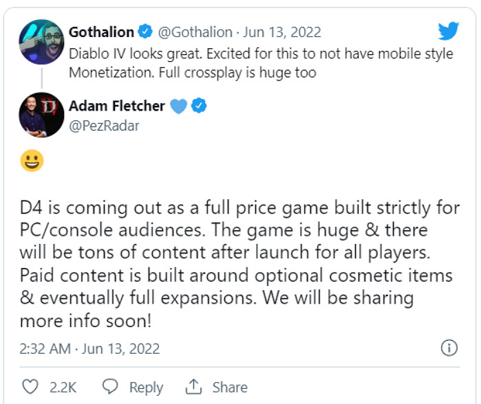 付費點在外觀和擴展內容!暴雪回應《暗黑4》收費模式 付費點在外觀和擴展內容!暴雪回應《暗黑4》收費模式